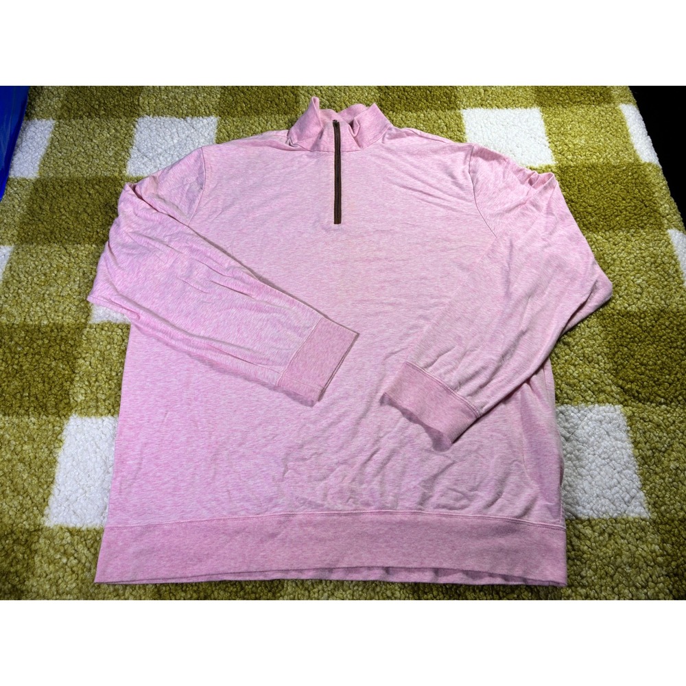 Polo Golf Ralph Lauren Mens XL Pink Heather Quarter Zip Pullover Water Repellent